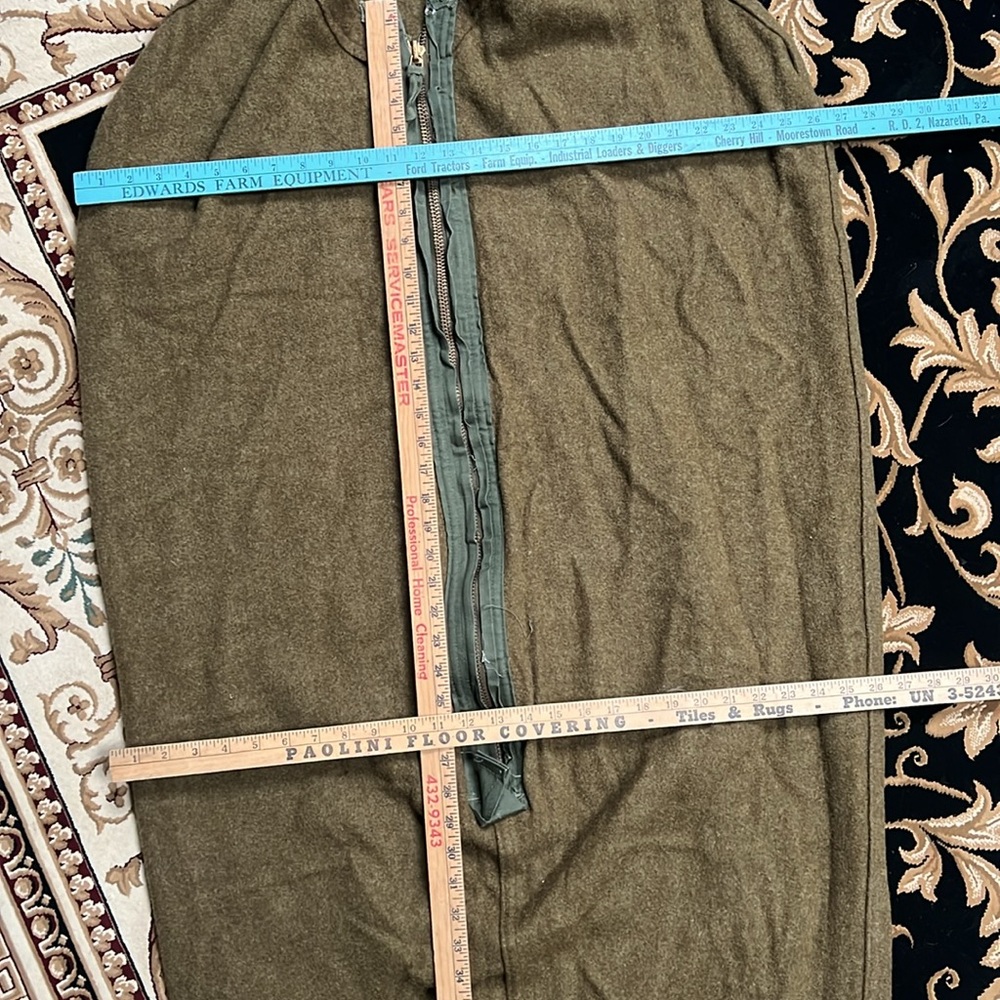 World War II US Army Wool Sleeping Bag Green Dated 1945 Mummy Military VTG - Picture 11 of 14